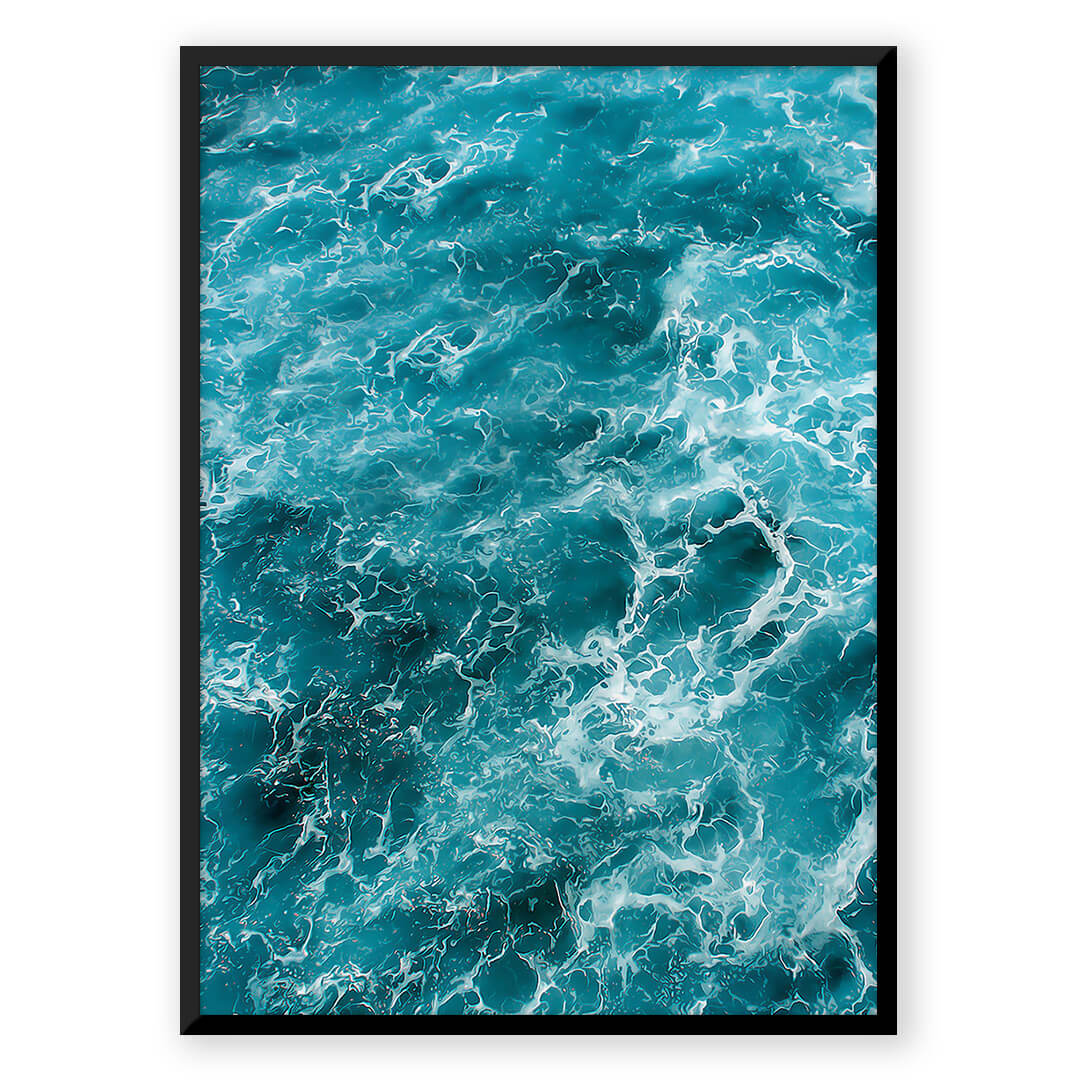 Ocean water waves art print