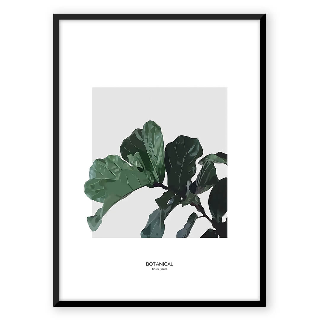 Botanical leaf art print (D_9cdae4fb)
