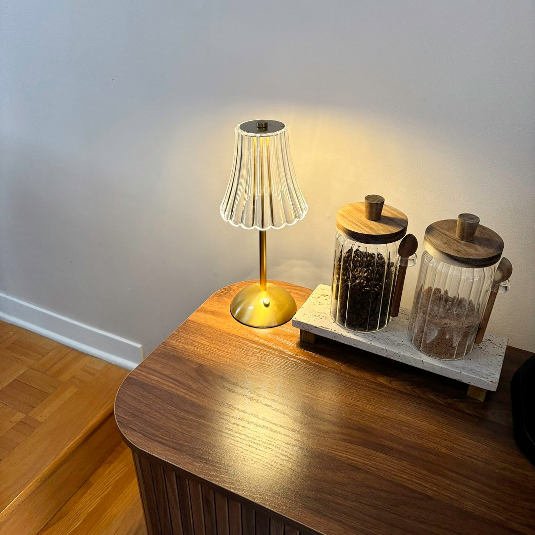 Modern decorative lamp with warm ambient glow