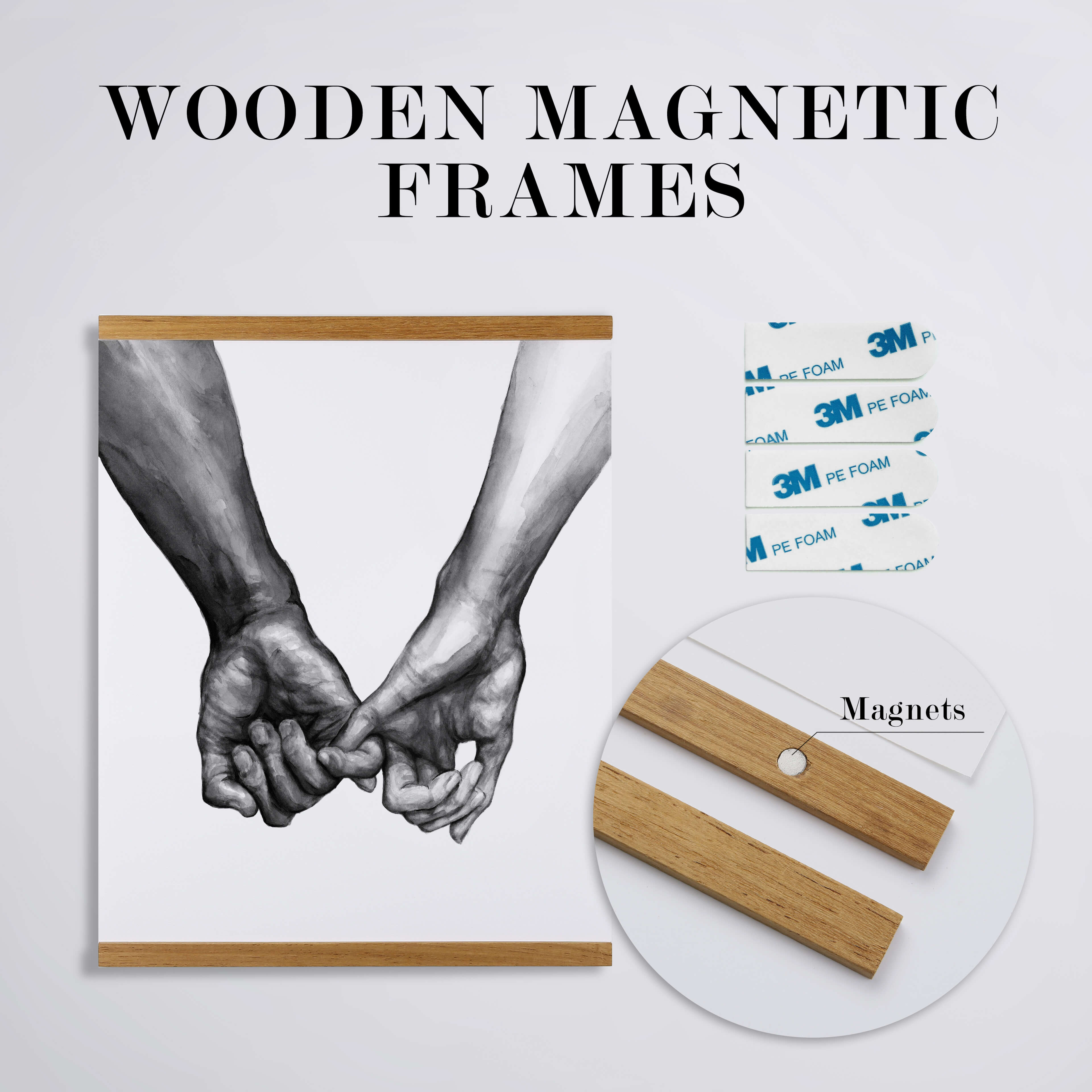 Teak Wood® Magnetic Frame - Nordic Peace