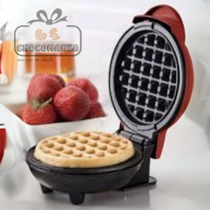 MINI MAKER WAFFLERA 350 WATTS ROJA - CHOCOMANIA