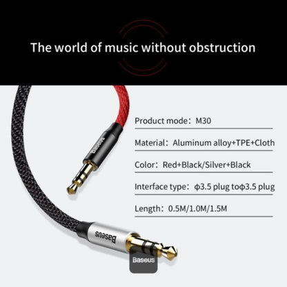 CABLE AUXILIAR AUDIO BASEUS YIVEN M30 ROJO - CHOCOMANIA