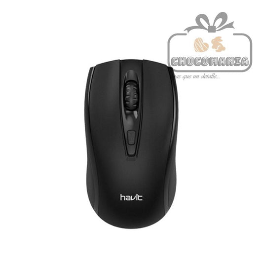 MOUSE HAVIT MS858GT 4 BOTONES INALAMBRICO NEGRO - CHOCOMANIA