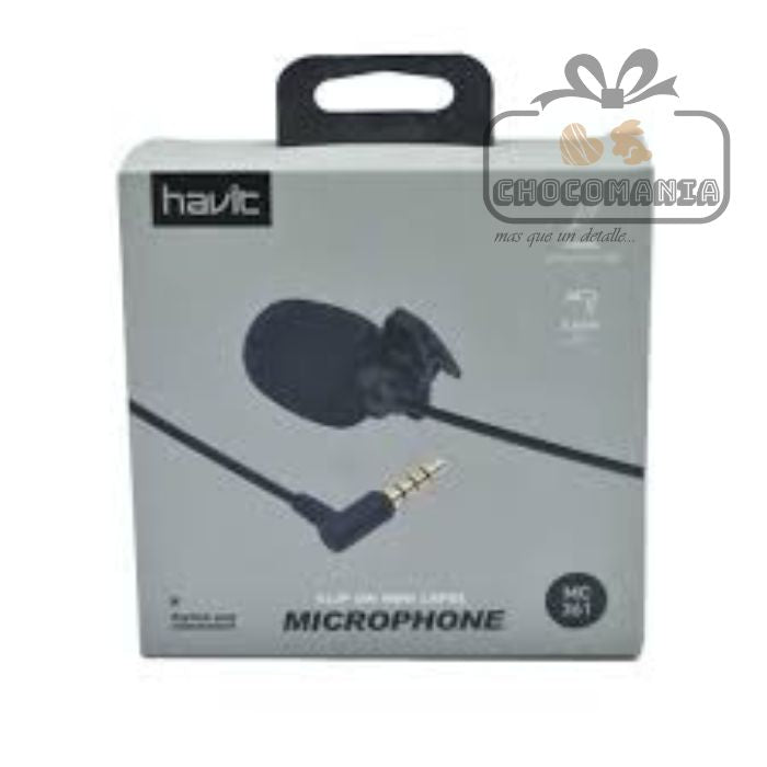 MICROFONO DE SOLAPA HAVIT MC361 - CHOCOMANIA