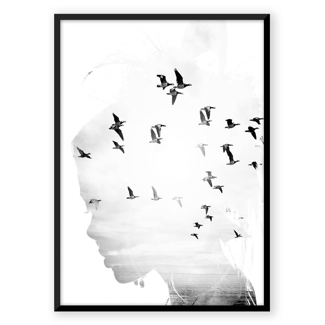 Flower & Feather Quote - Nordic Peace