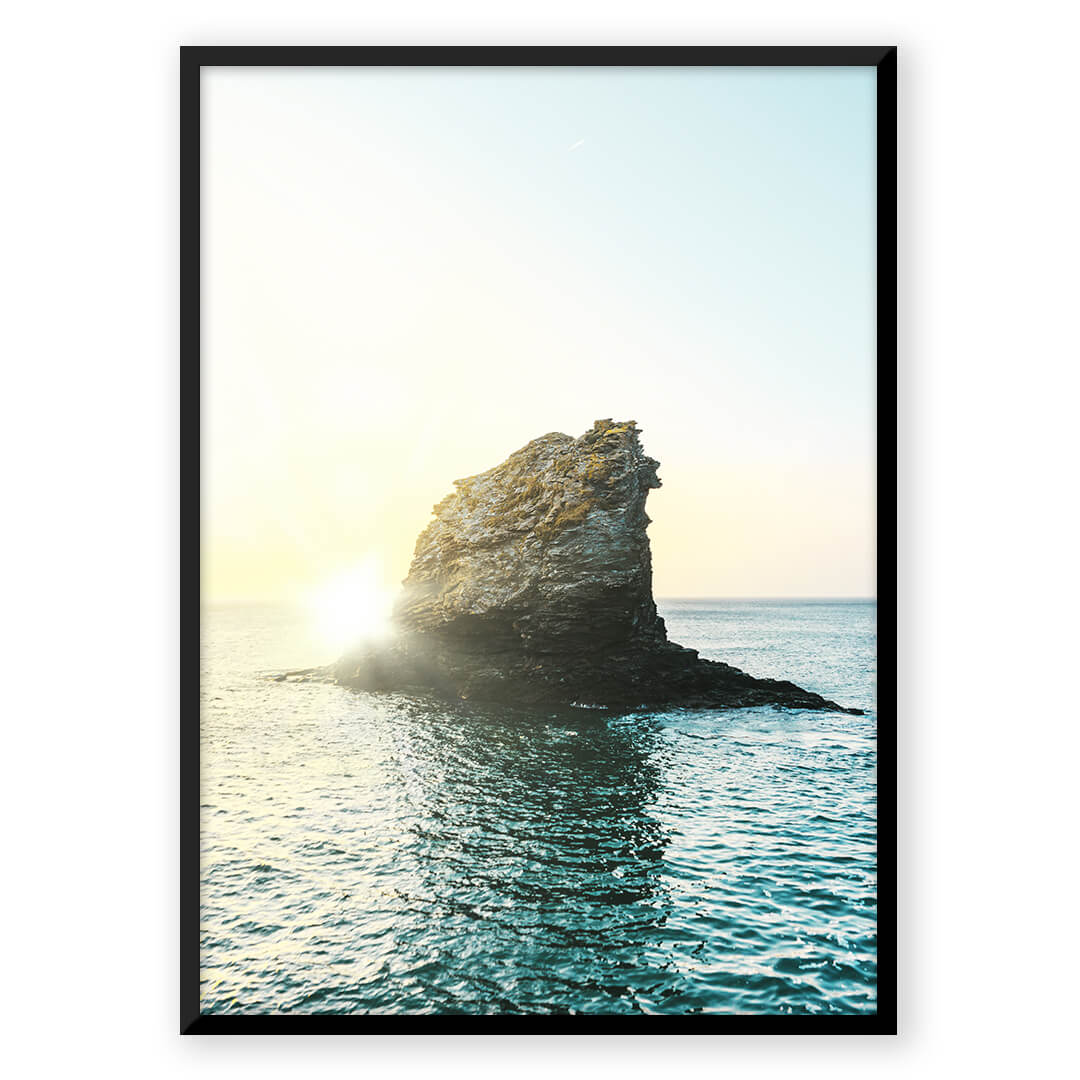 Sea rock framed print, D_d18d6f81-d8e7-49aa-bba2-fa9c0e7f149a