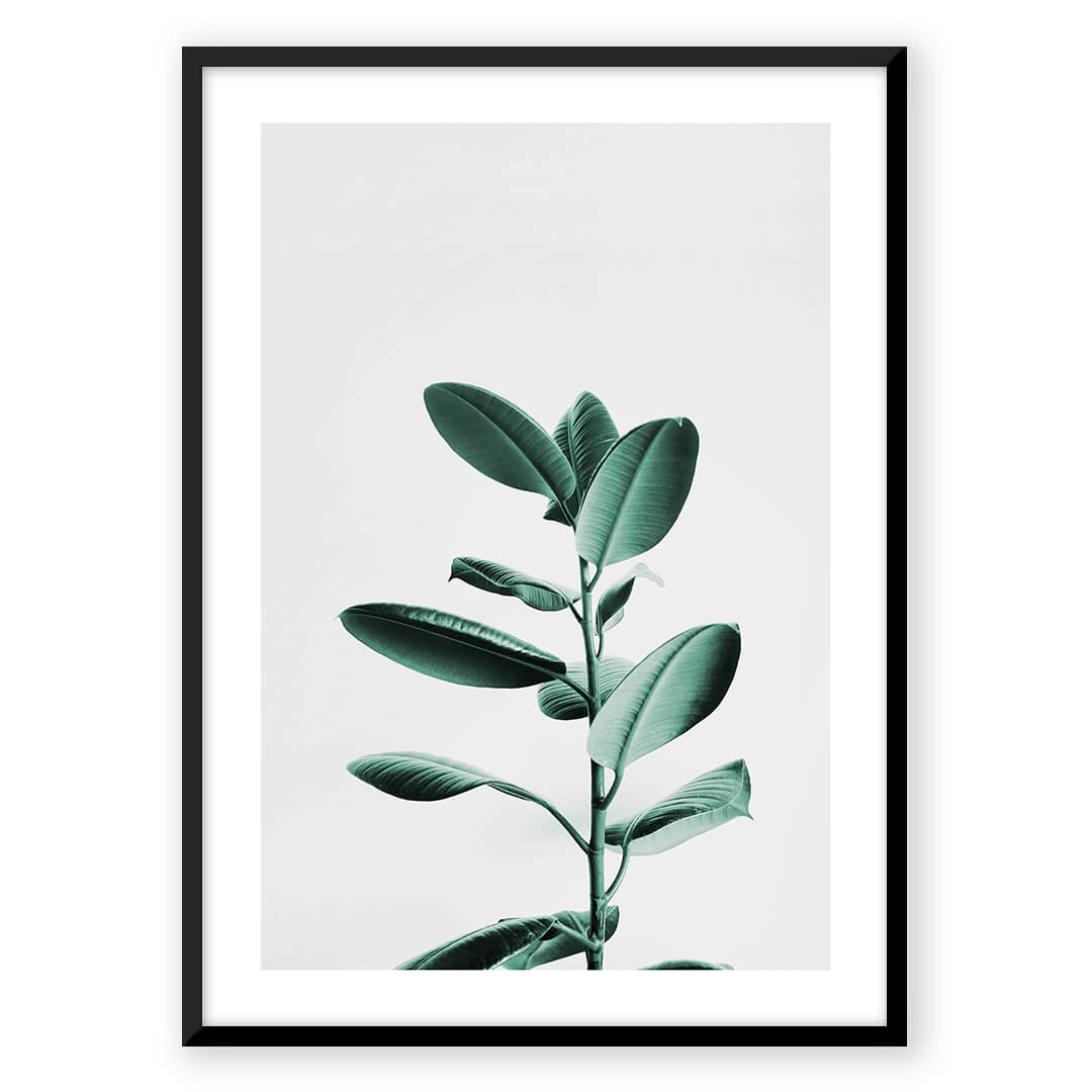 Framed green plant art print
