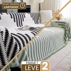 [Compre 1, Leve 2] Kit Jasmin - Capa em Chenille com Escudo Anti-Manchas e Anti-Odor + 2 Almofadas de Brinde