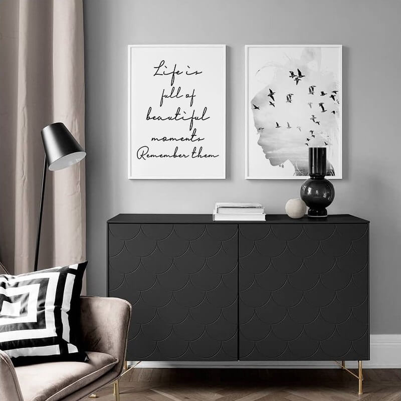 Flower & Feather Quote - Nordic Peace
