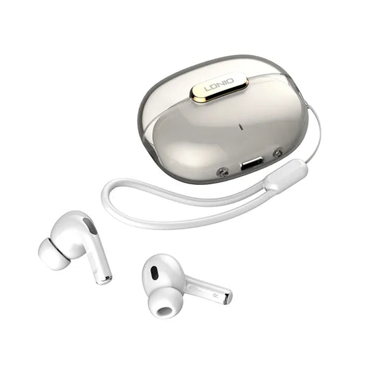 Audífonos LDNIO T02 TWS: Bluetooth 5.3, driver 13 mm, hasta 20 h con estuche y USB-C. Compactos, táctiles y listos para el día a día.