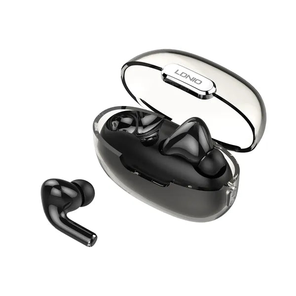 Audífonos LDNIO T02 TWS: Bluetooth 5.3, driver 13 mm, hasta 20 h con estuche y USB-C. Compactos, táctiles y listos para el día a día.