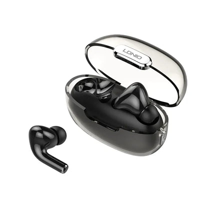 Audífonos LDNIO T02 TWS: Bluetooth 5.3, driver 13 mm, hasta 20 h con estuche y USB-C. Compactos, táctiles y listos para el día a día.