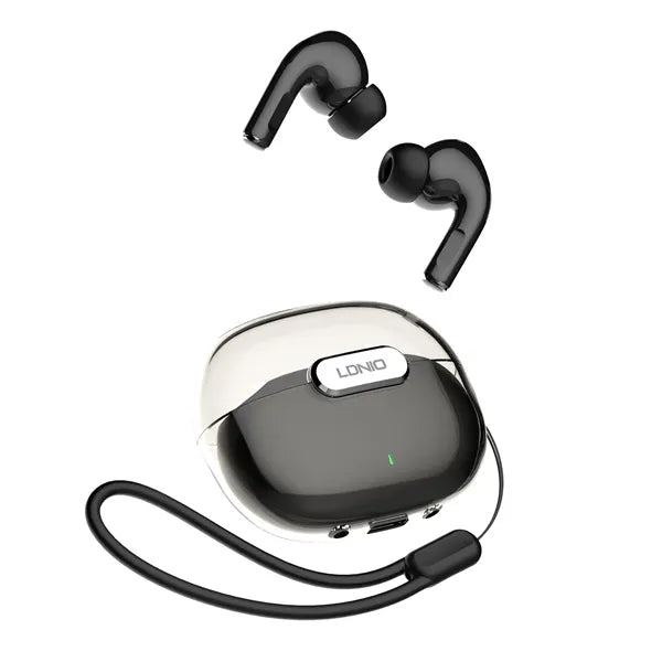 Audífonos LDNIO T02 TWS: Bluetooth 5.3, driver 13 mm, hasta 20 h con estuche y USB-C. Compactos, táctiles y listos para el día a día.