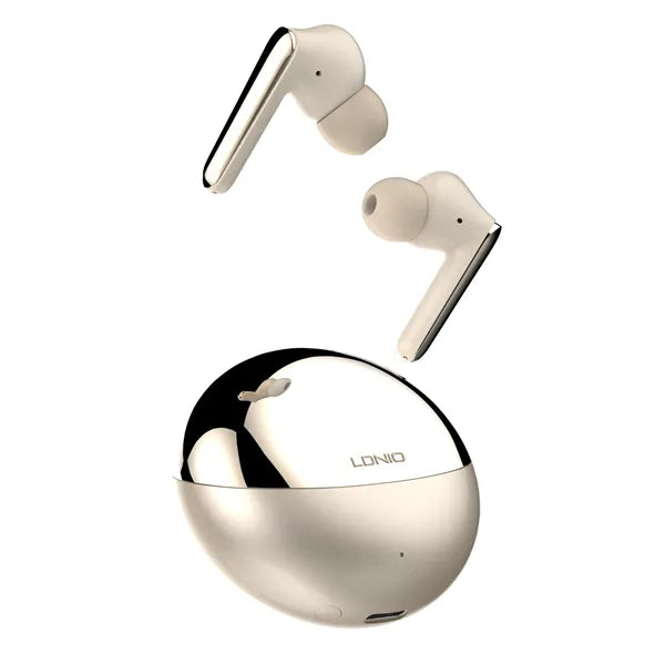 Audífonos LDNIO T02 TWS: Bluetooth 5.3, driver 13 mm, hasta 20 h con estuche y USB-C. Compactos, táctiles y listos para el día a día.